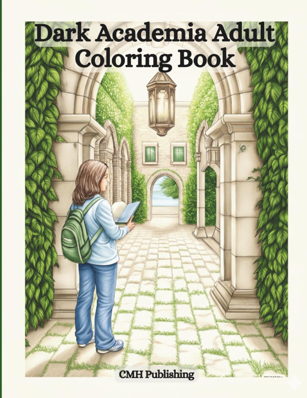 Dark Academia Coloring Book for Adults: Escape into 41 Grayscale Pages of Libraries, Classic Academia, and Vintage Study Scenes (Grayscale Coloring)