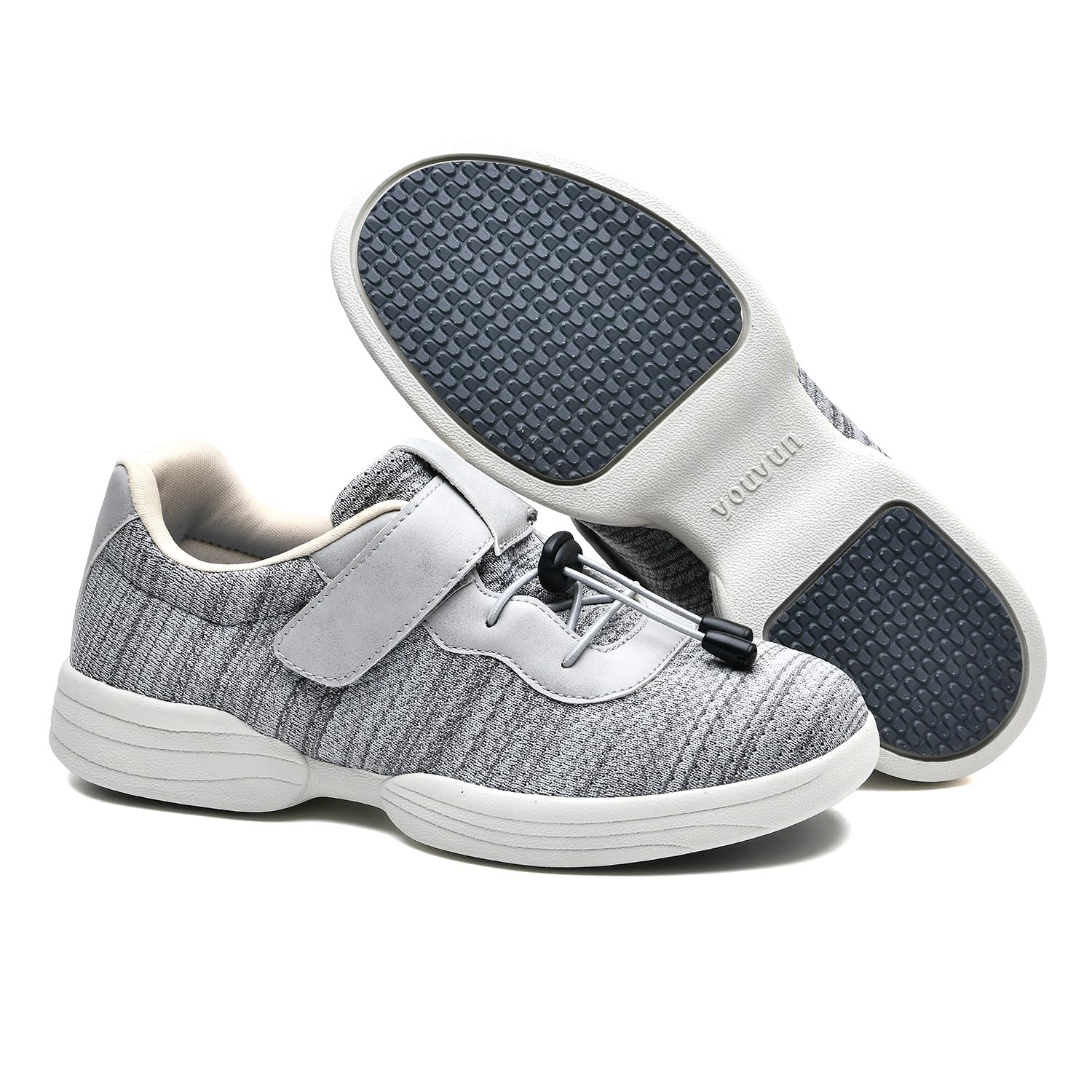 Scarpe Ortopediche Donna, Scarpe Sanitarie Uomo, scarpe unisex per il supporto dell'arco plantare Pantalone di Fissaggio Tattile Traspirante Pantofola per Piedi Gonfie ( Color : Grey , Size : 40.5 EU