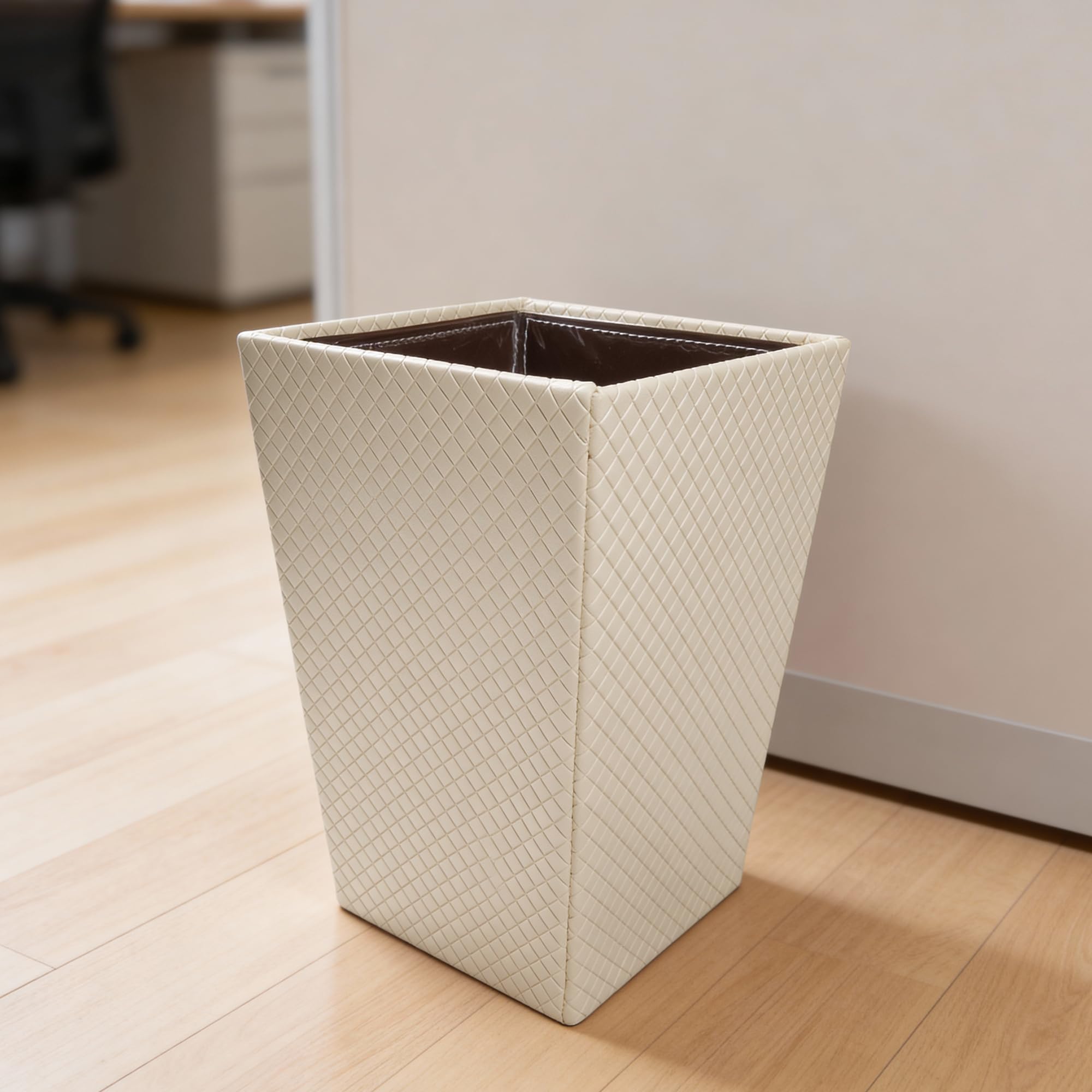 Encasa XO Leather Dustbin - Stylish & Quiet -15