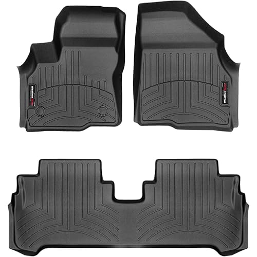 Weathertech Custom Fit FloorLiners for Chevrolet Bolt EV - 1st & 2nd Row (441170-1-2), Black