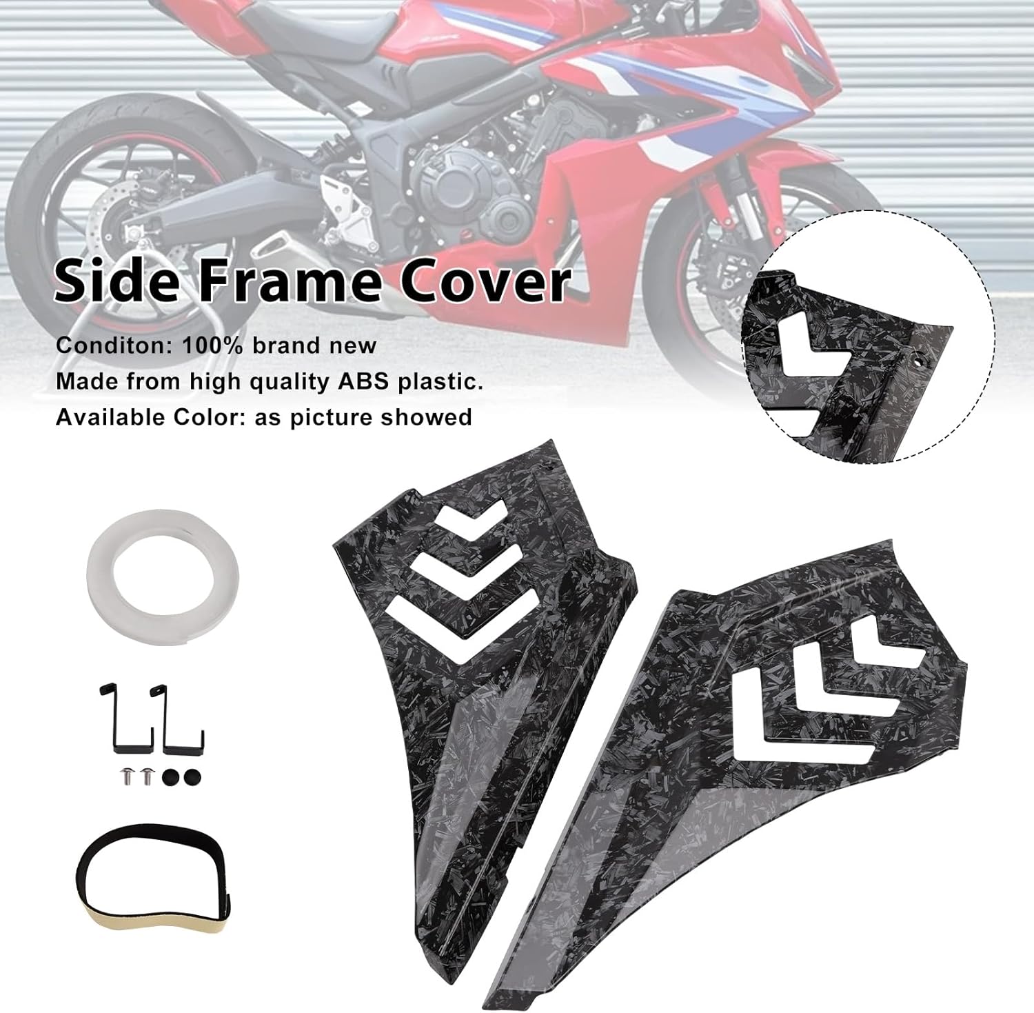 Areyourshop Frame Guard Side Fairing Cover for Honda CBR650R 2024-2025