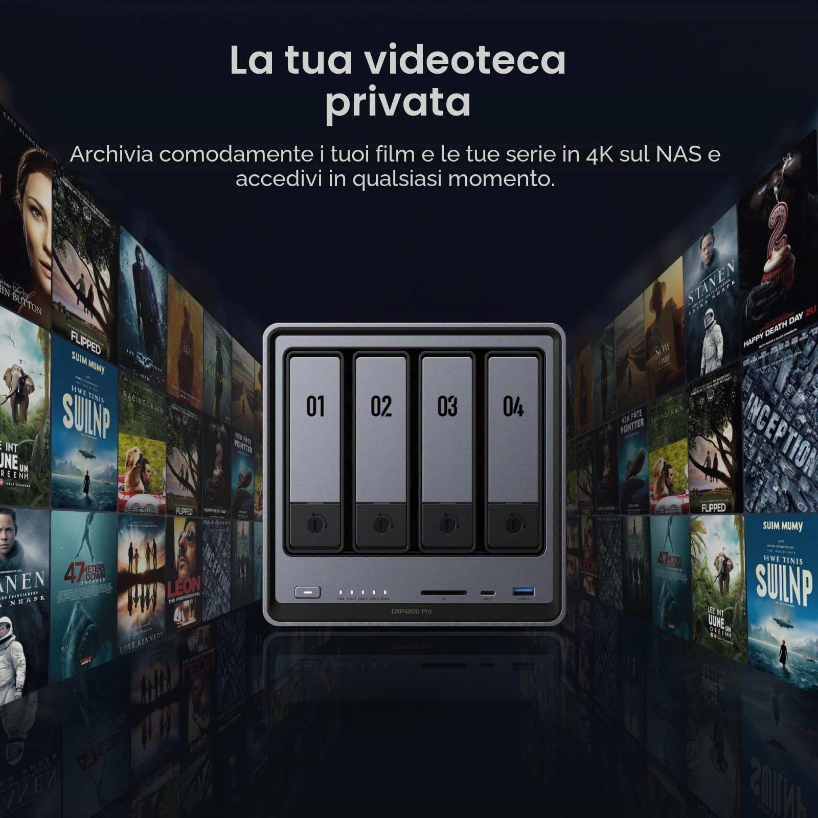 UGREEN NASync DXP4800Pro NAS a 4 alloggiamenti con UPS