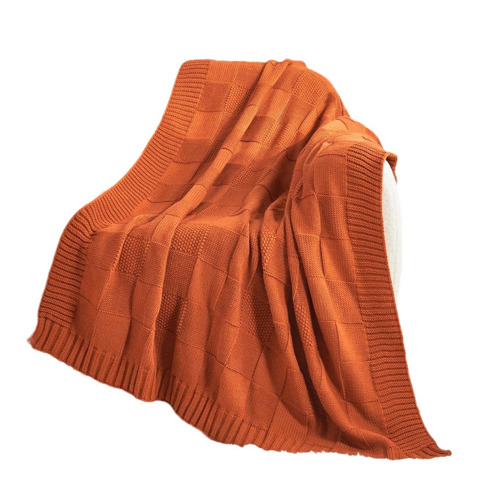 Buxuaaaa Knit Blanket Soft and Comfortable for Elderly, Pregnant Women Baby Air Conditioning Breathable Throw Blanket Stylish Home Decoration