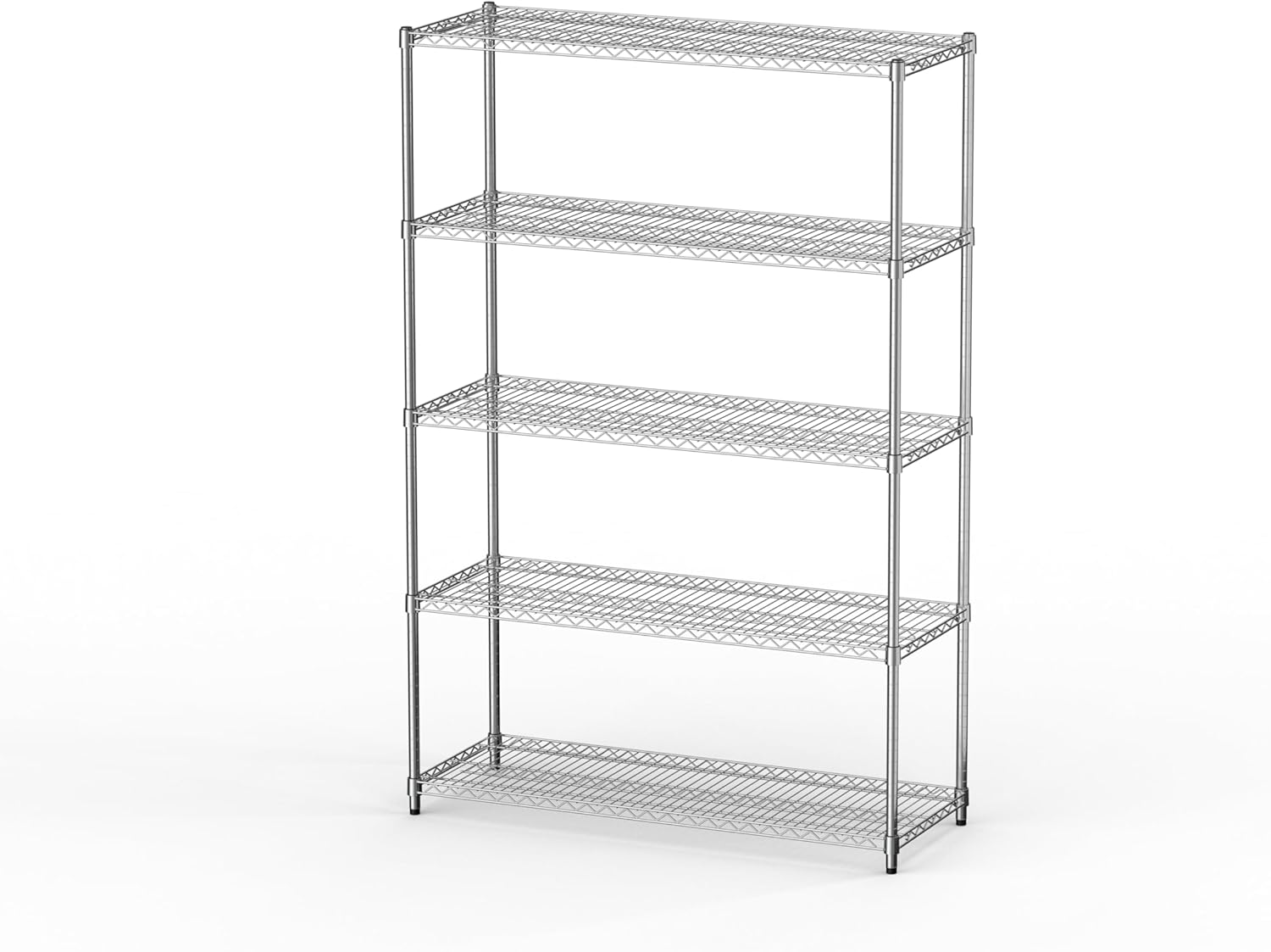 Everest 5-Shelf Shelving Units and Storage, Heavy Duty Storage Shelves (up to 250 lbs Shelf Load Capacity), Wire Shelving Rack, Chrome Rack Shelf, 14" D x 36" W x 72" H 5 Tier 14 x 36 x 72