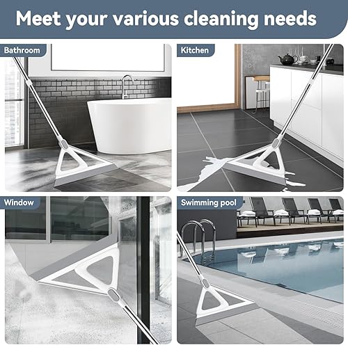 Miniatura 5 de Escoba mágica multifunción, escoba de goma de silicona para limpieza de pisos, escoba mágica para sala de estar, cocina, baño, fácil de secar el