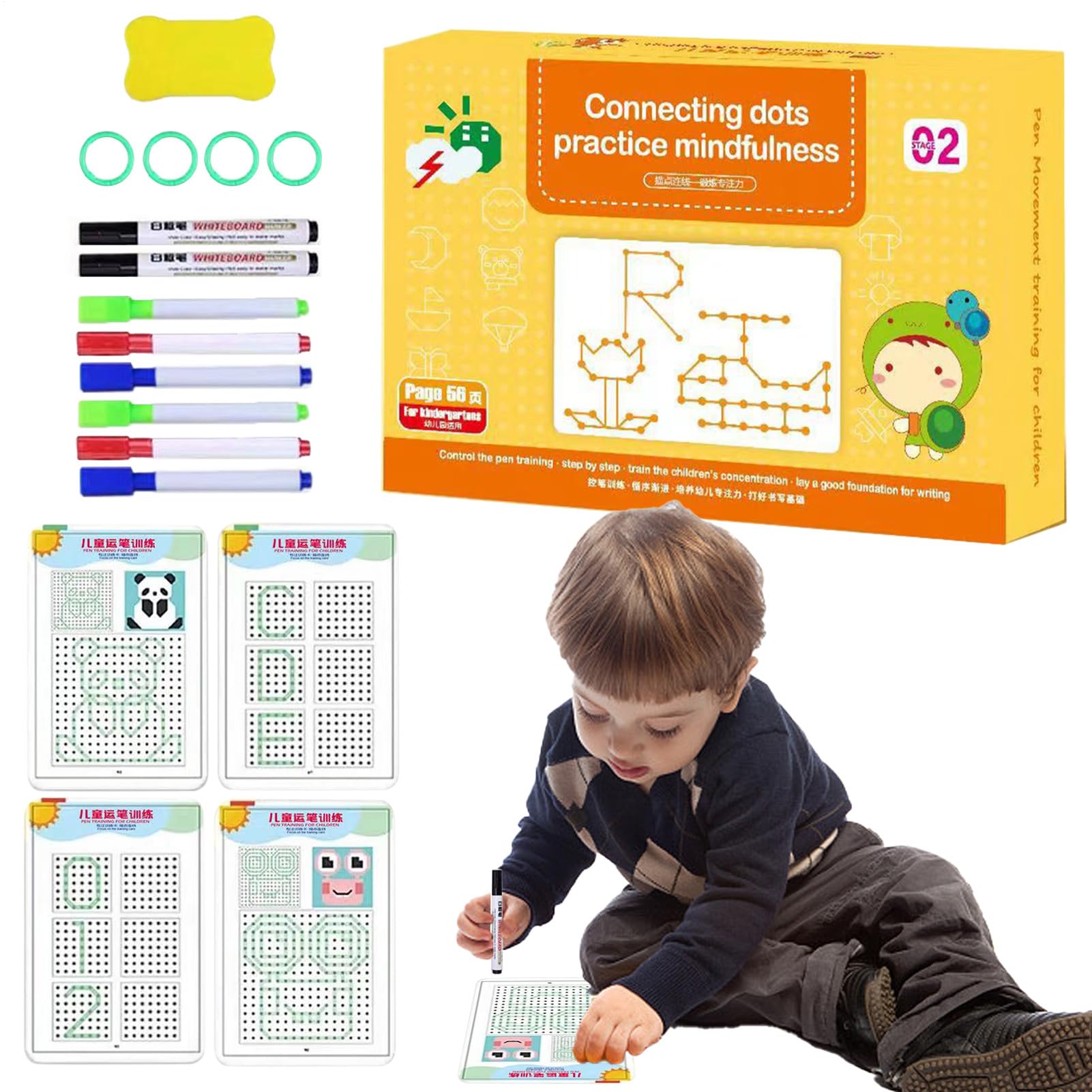 Coloring Book - 8.46x5.91x1.97 in Practical Drawing for Kids | Hardboard Tracing Book, Pen Control Training Notebook for Kids, Exercise Book for Tracing