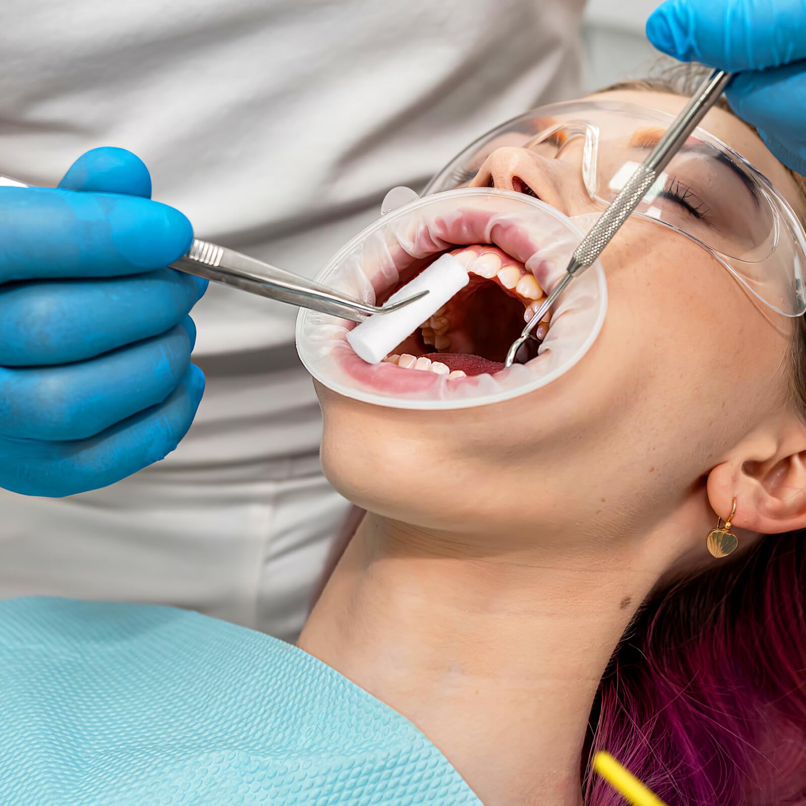 Tiras de Algodón Dental 5 Piezas 8x38mm Ligeras y Resistentes | Alta Absorción Hemostática, Uso en Lavado Bucal, Hogar y Clínicas Dentales, Ligero y No se Rompe Fácilmente