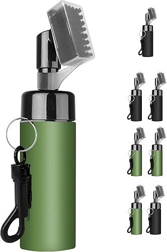 QOOMABA Cepillo limpiador de palos de golf, cepillo de limpieza de golf con 5 onzas de agua, cepillo de golf con cerdas de nailon rígidas,