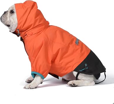 Orvis Dog All Season Trekker 3-in-1 Coat for Dogs, Size Large; Orange High Visibility All Weather Dog Coat with Raincoat & Fleece Vest that Can Be Worn Separately or Together; Removable Hood