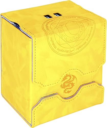 Miniatura 8 de Zoopin - Caja de cuero con contador de vida giratorio integrado, rojo para MTG, Yugioh, Pokeman, TES Legacy, Munchkins CCG Decks y también fichas