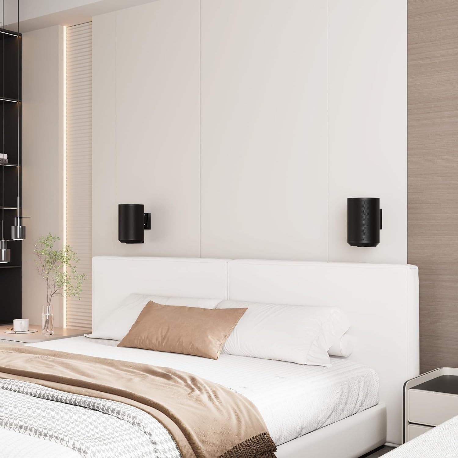 PUTORSEN Speaker Wall Mount for Sonos Era 100,Tilt & Swivel Speaker Shelf Bracket for Better Audio Enjoyment,Cable Management,Hold up to 6.6lbs (2 Pack Black) - Image 7