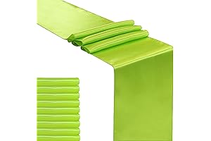 GFCC 10-Pack Lime Green Satin Table Runners for Special Occasions