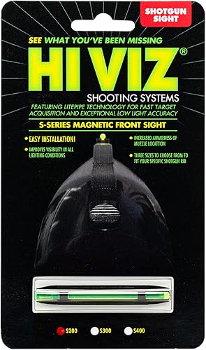 Miniatura 8 de HIVIZ Vista de escopeta de fibra óptica magnética estrecha con tubo de luz roja