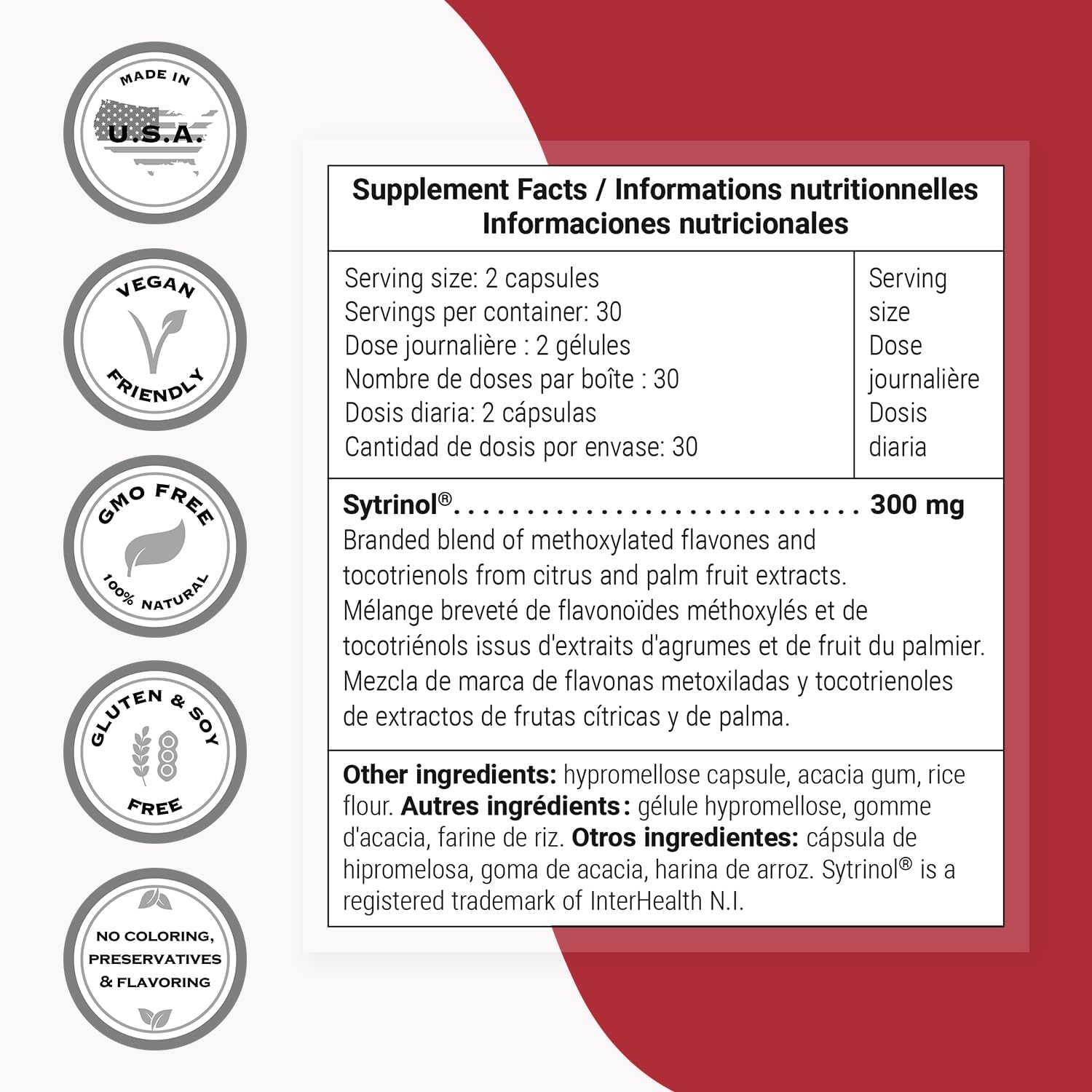 Supersmart - Sytrinol Supplement 300mg per Day (High Absorption) - Citrus Bioflavonoids & Tocotrienols Complex - Palm Fruit Extract | Gluten Free - 60 Softgels - Image 4