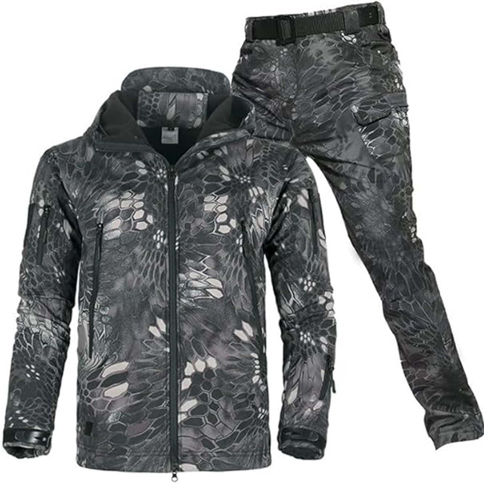 Genérico Chaqueta y Pantalones Tácticos para Hombre Traje de Ropa de Combate Uniforme de Caza de Camuflaje Militar Conjunto de 2 uds Traje de Ropa Multicam del Ejército
