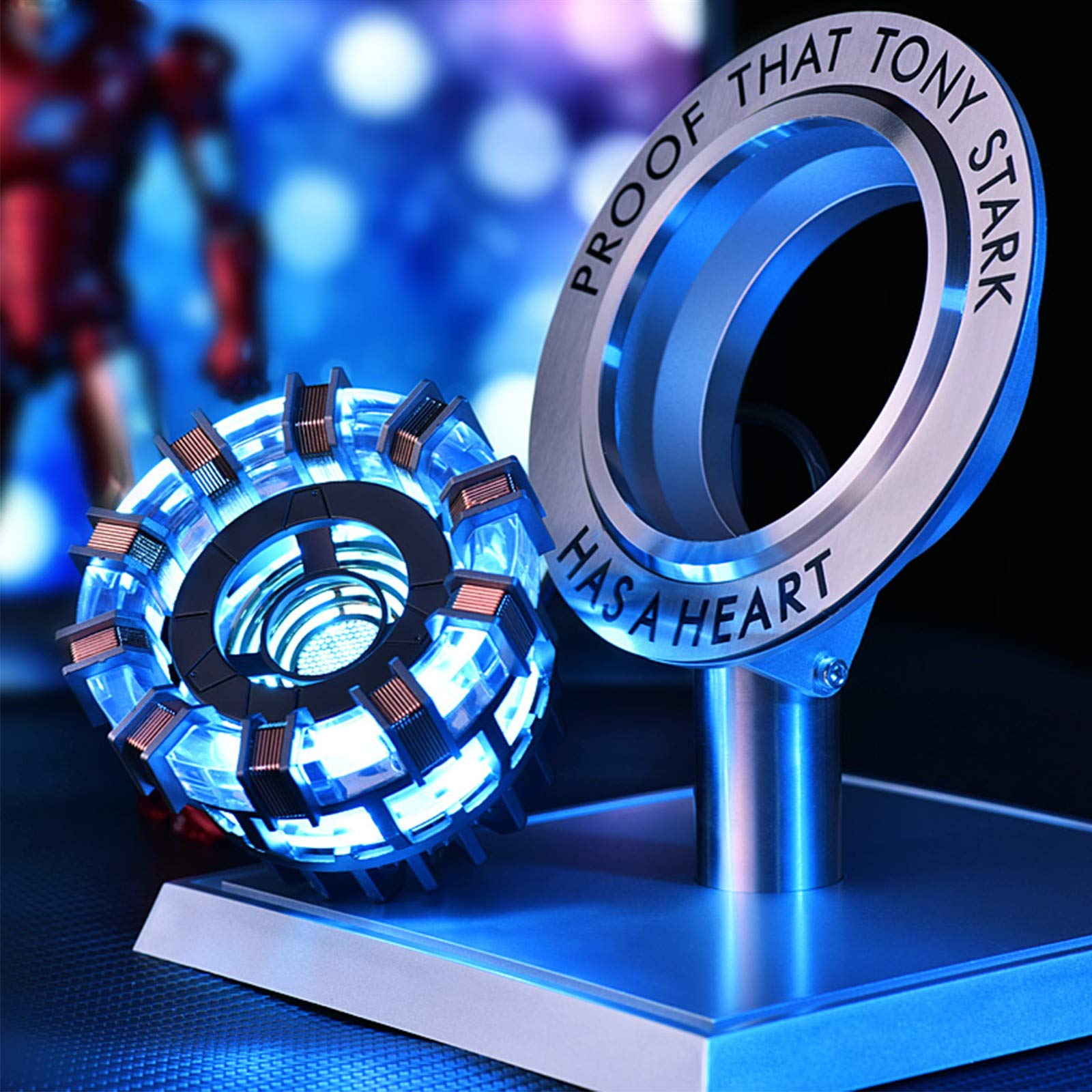 MK2 acrylique Tony ARC réacteur modèle 1: 1 Iron Man Arc Reactor Kit de bricolage USB lampe de poitrine accessoires de film avec lumière LED pour Collection et cadeau MK2