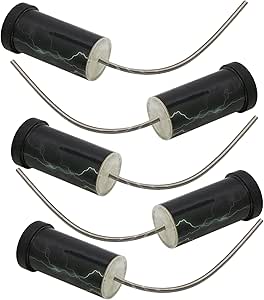 Amazon.co.jp: Yibuy 5pcs 40x85mm Spring Drum Thunder Tube Shakers Black ...