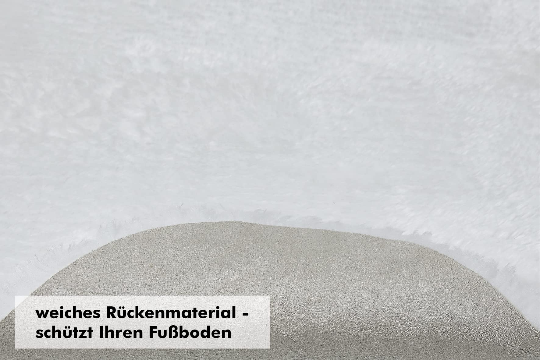 andiamo Teppich Lambskin - Kunstfell - flauschiger Teppich Schlafzimmer - geeignet als Bettvorleger Schlafzimmer oder als Fellteppich Wohnzimmer - Lammfellimitat pflegeleicht 55 x 160 cm weiß