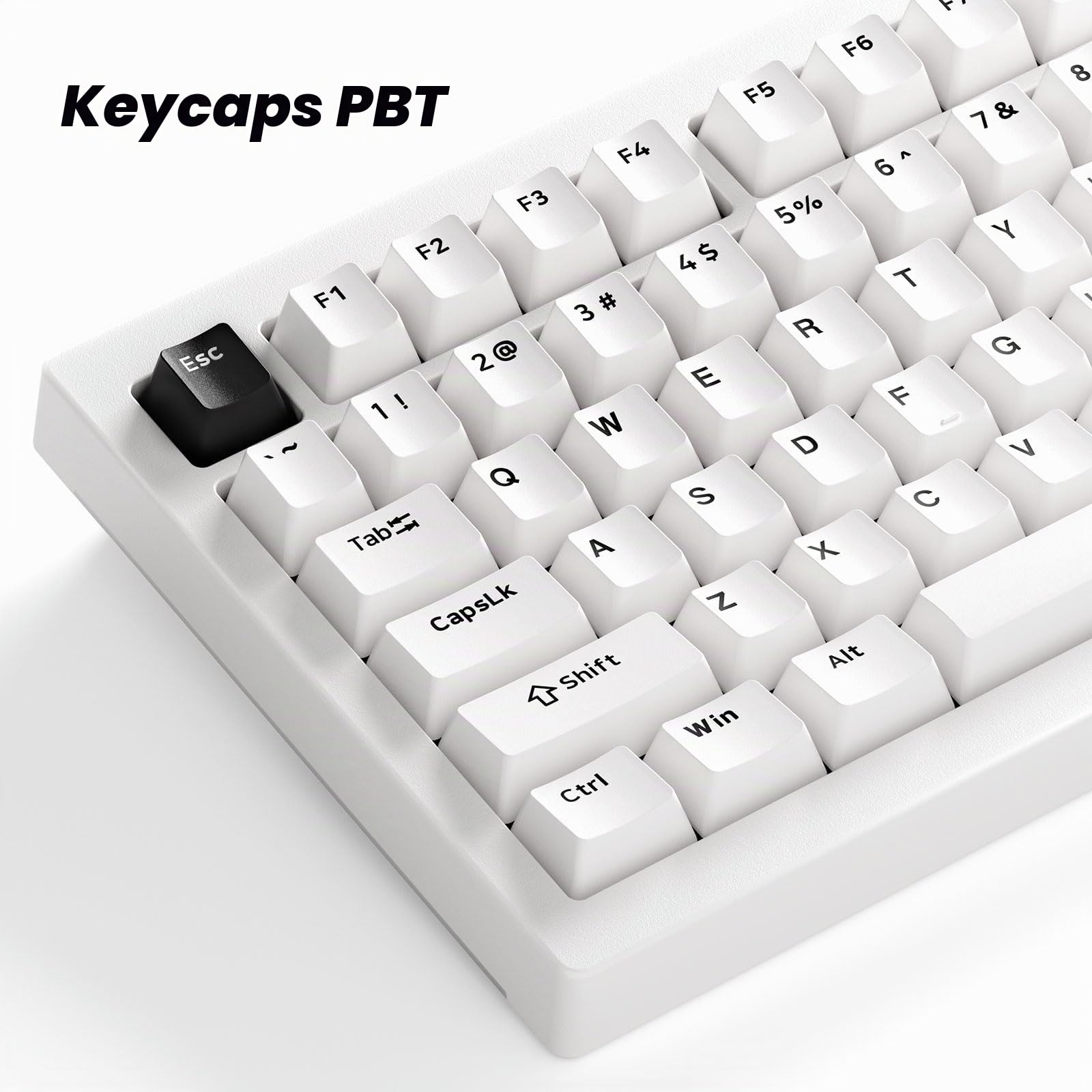 Akko 5075 V3 Tastiera Meccanica 75% Gasket RGB Hot Swap | Layout QWERTY, RGB Programmabile, Switch Frost Pink per Build Custom, Ufficio e Gaming (Nero su Bianco)