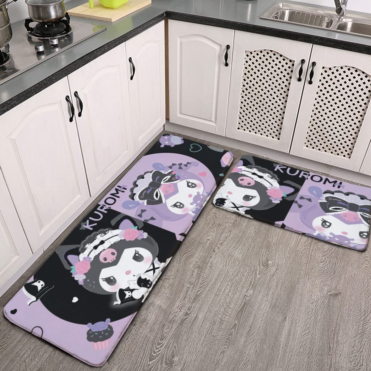 Amazon｜クロミ マイメロディ キッチンマット 2枚セット 台所マット