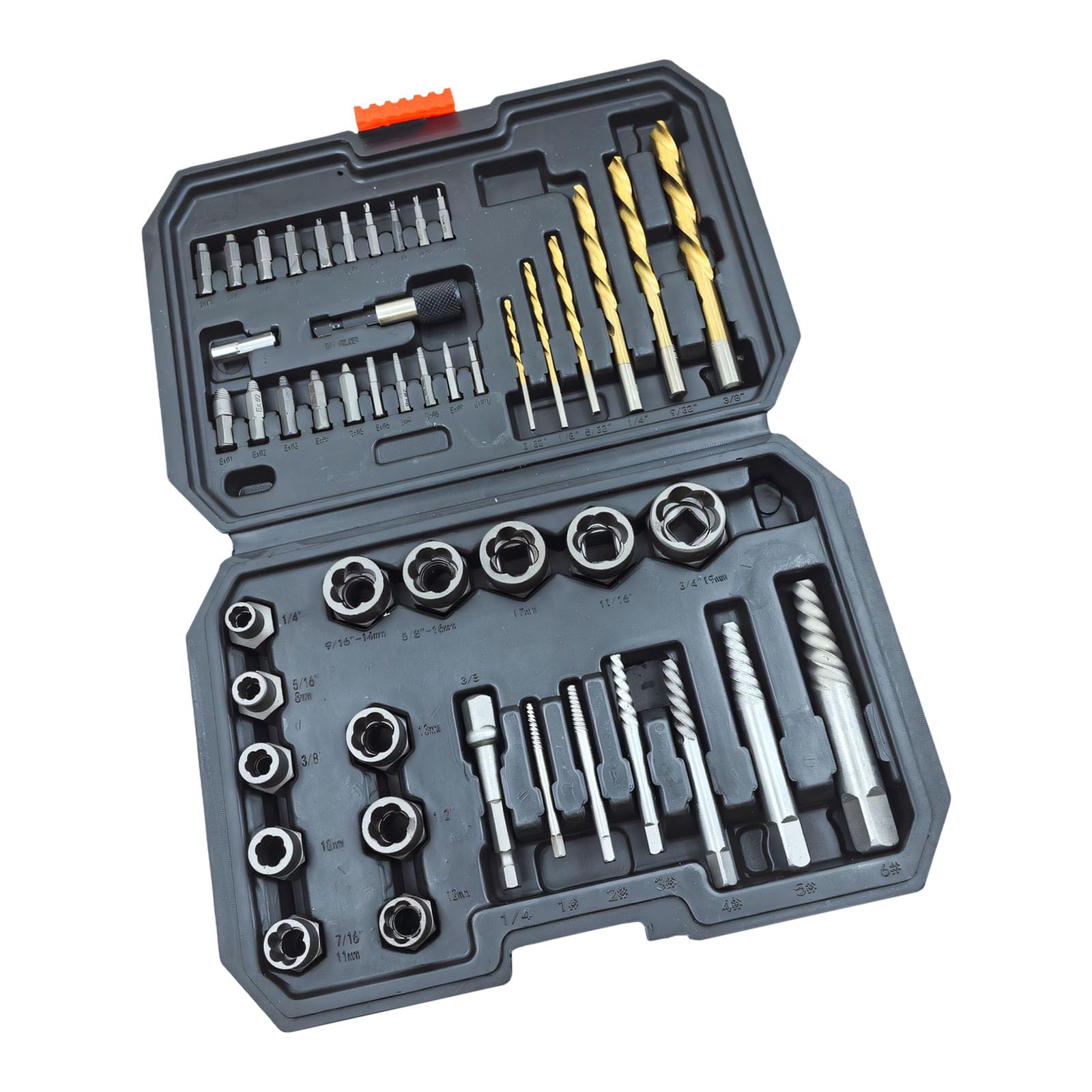 48Pcs High Strength Bolt and Nut Extractor Tool Set for Jammed Round Head Fasteners Removal Technician ' s Tool Set