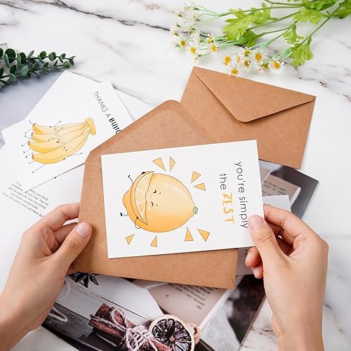 Miniatura 4 de 40 tarjetas de agradecimiento divertidas con sobres, tarjetas de agradecimiento en blanco para pequeñas empresas, bonitas tarjetas de agradecimiento