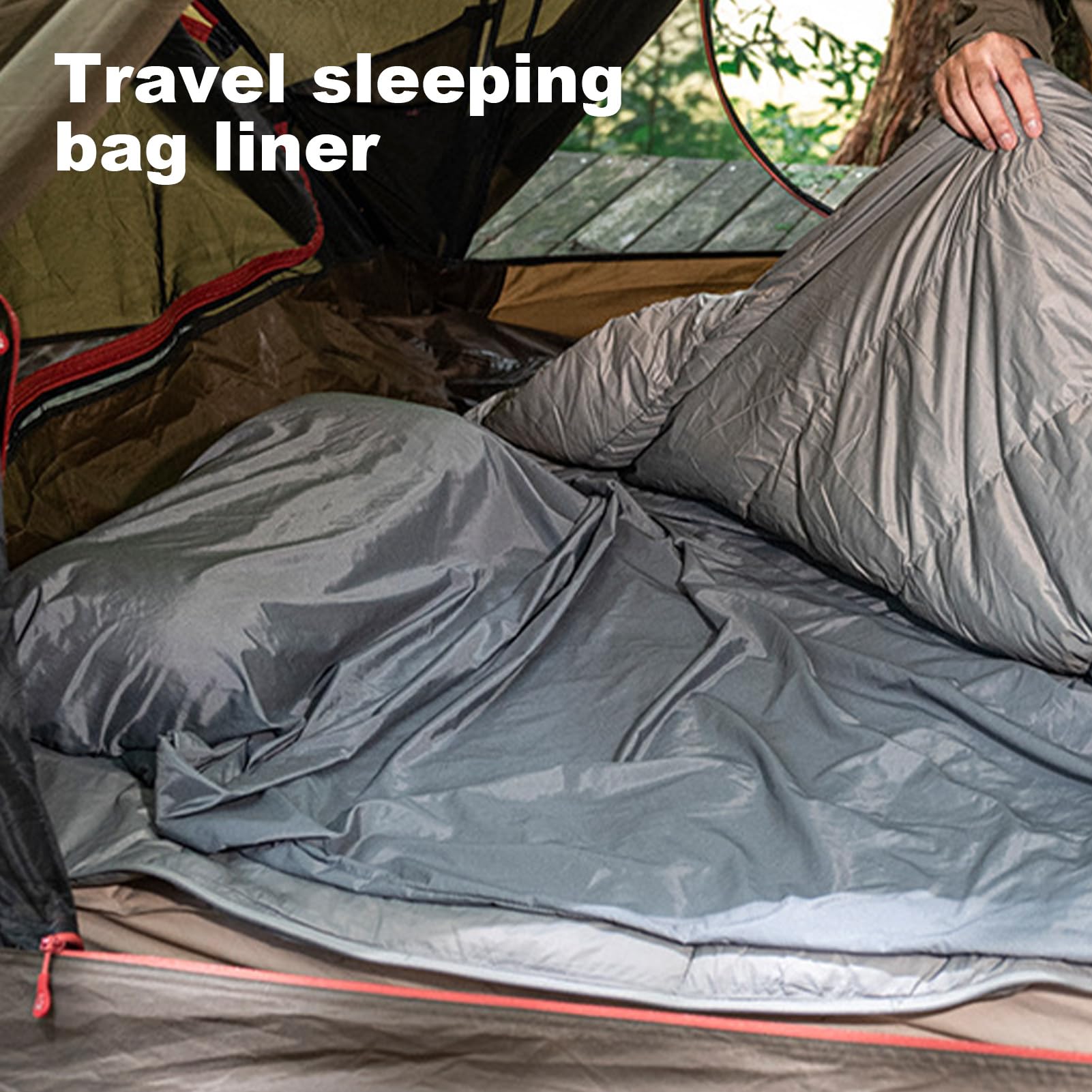 Wkładki do śpiwora dla dorosłych, prześcieradło podróżne, worek do spania, składany worek do spania dla podróżników, lekkich śpiworów, uczestników festiwalu, na kemping, wędrówki, wspinaczka górska