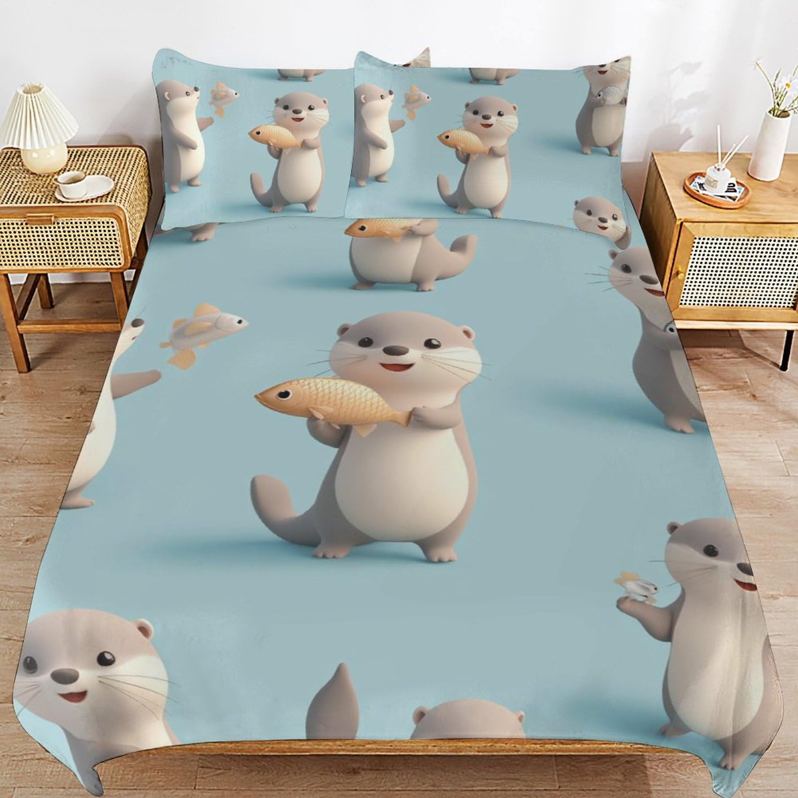 Juego de ropa de cama de alpaca antialérgico y cálido con cremallera para un lavado rápido infantil