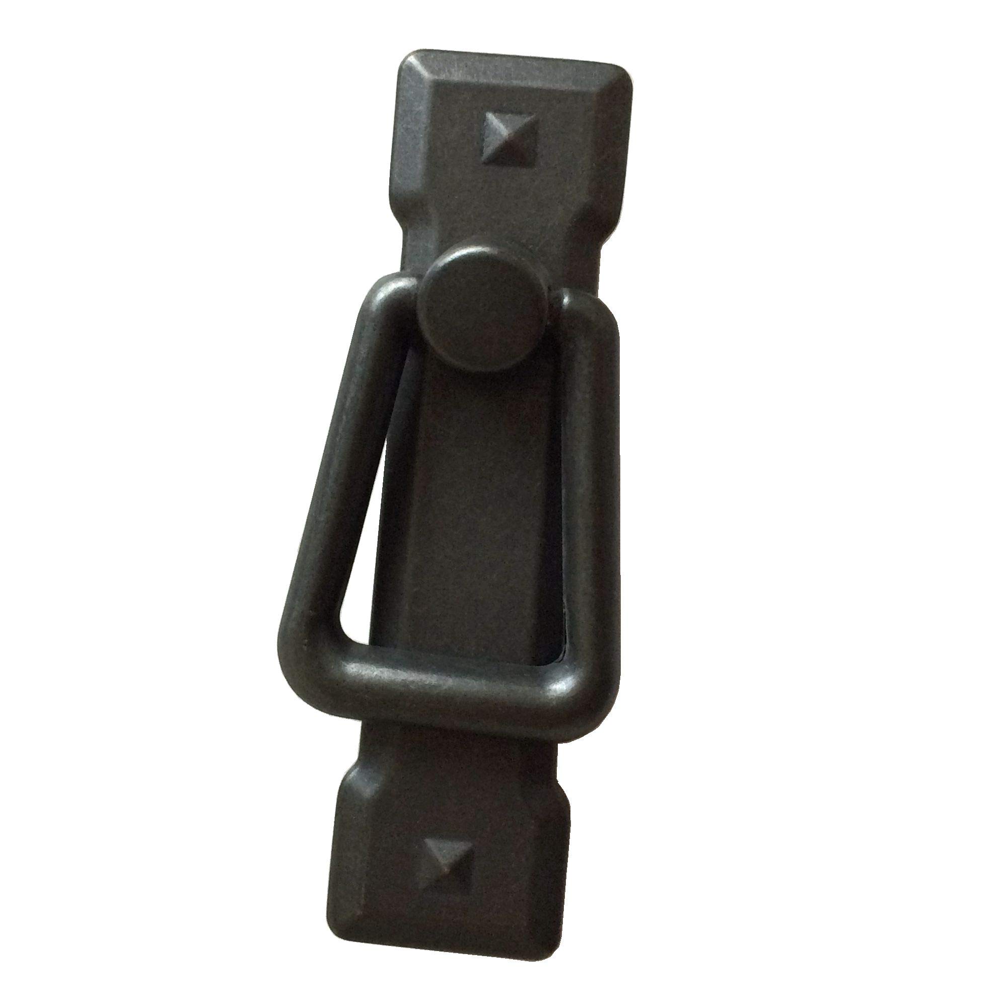 HAOJIazx 2.25" C-C Vintage Style Black Vertical Bail Drawer Pull Drop Swing Handles Cabinet Knob 57 mm 2 1/4" Centers (NO.27)(Antique Black,L:3.7" (93 mm)/C-C:2.25"(57 mm))