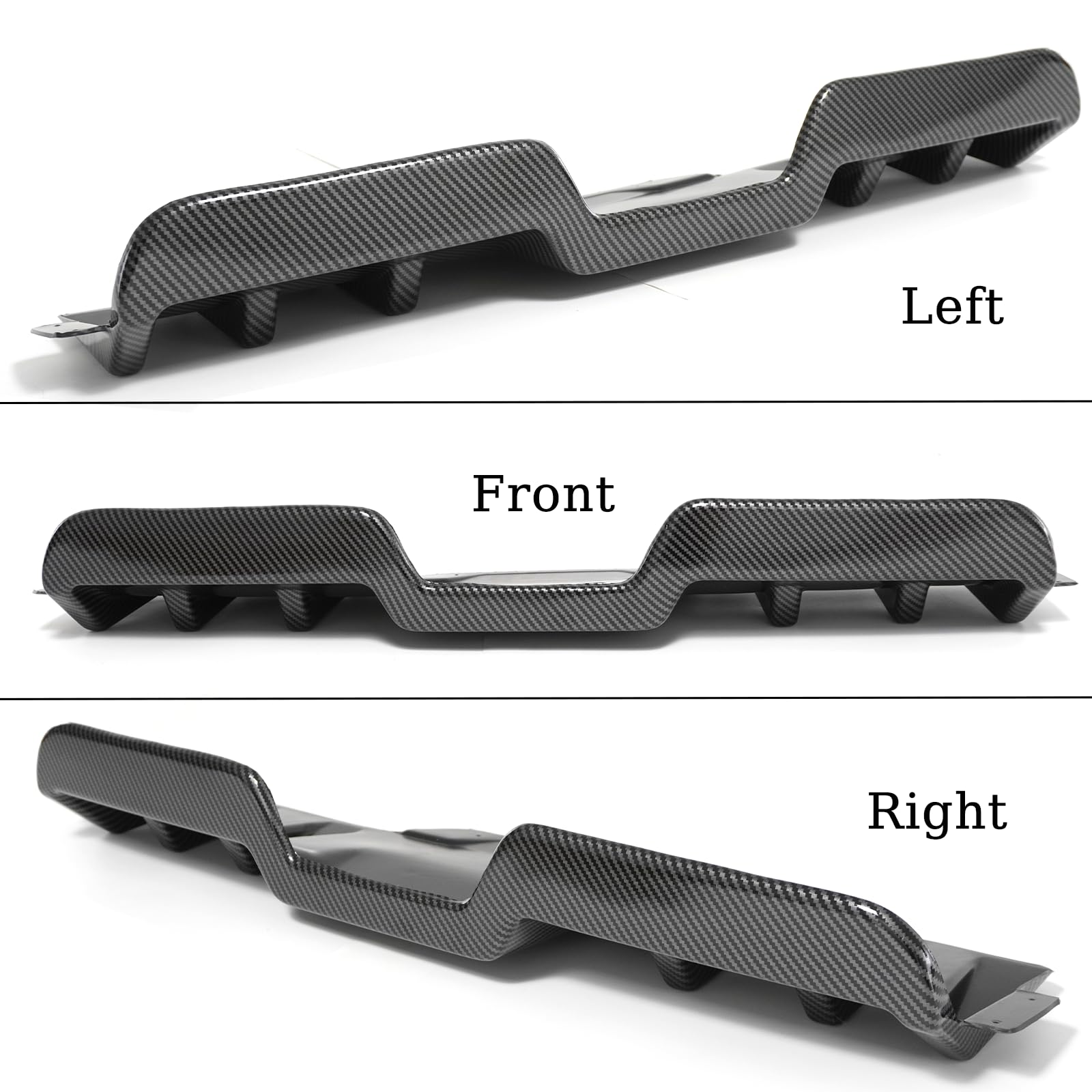 Rear Diffuser Carbon Fiber Car Rear Bumper Lip Diffuser 5 Fins For ...