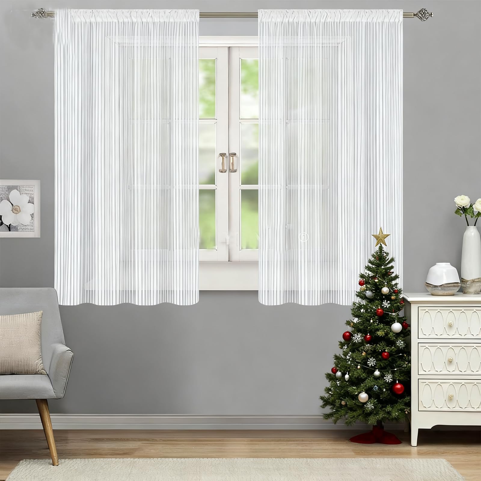 Cortinas dormitorio transpirables de 100x170 cm que transforman tu comedor en un oasis de luz