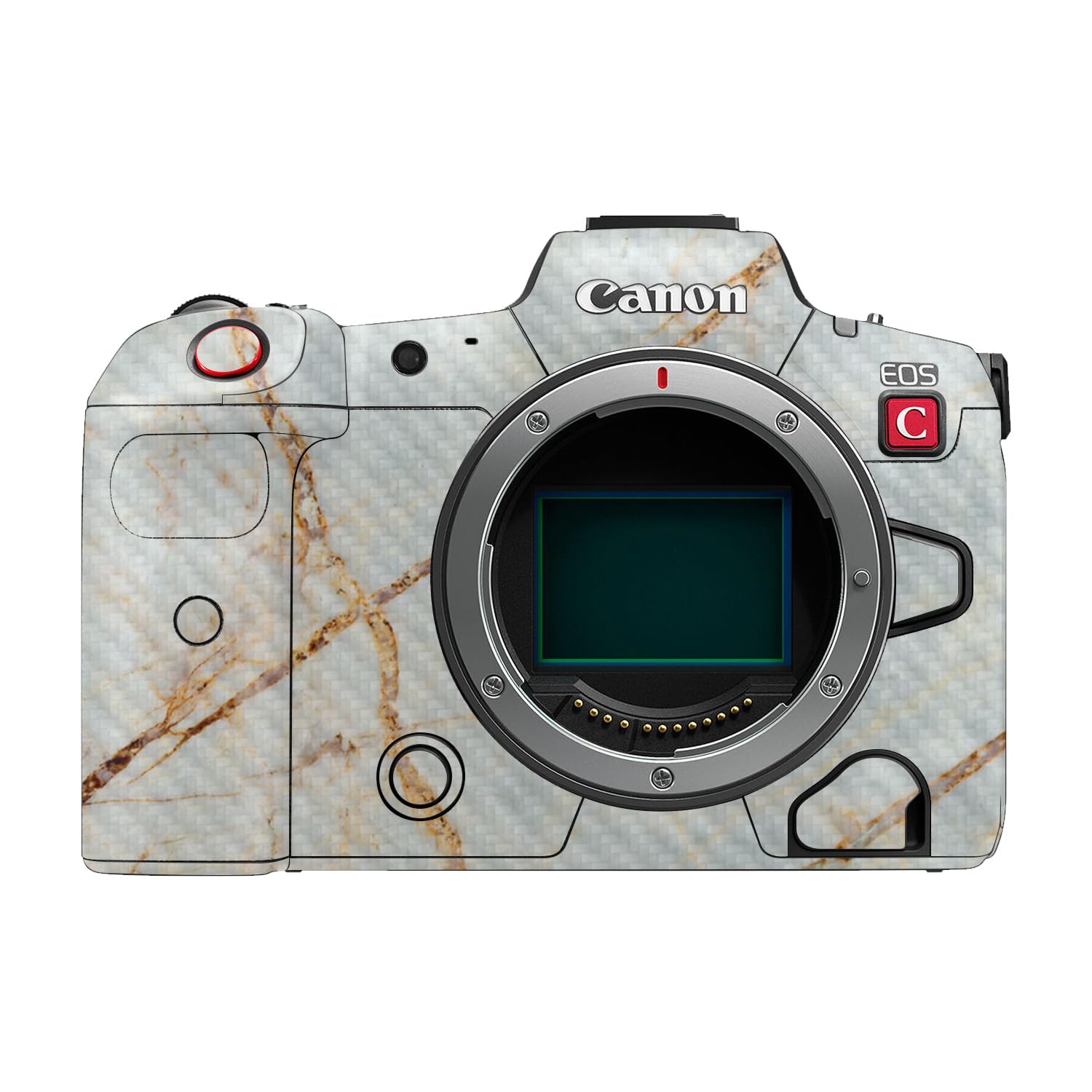 Carbon Fiber Camera Skin Compatible with Canon EOS R5C (2022) - Antique Marble - Premium 3M Vinyl Protective Wrap Decal Cover - Easy to Apply | Crafted in the USA by MightySkins