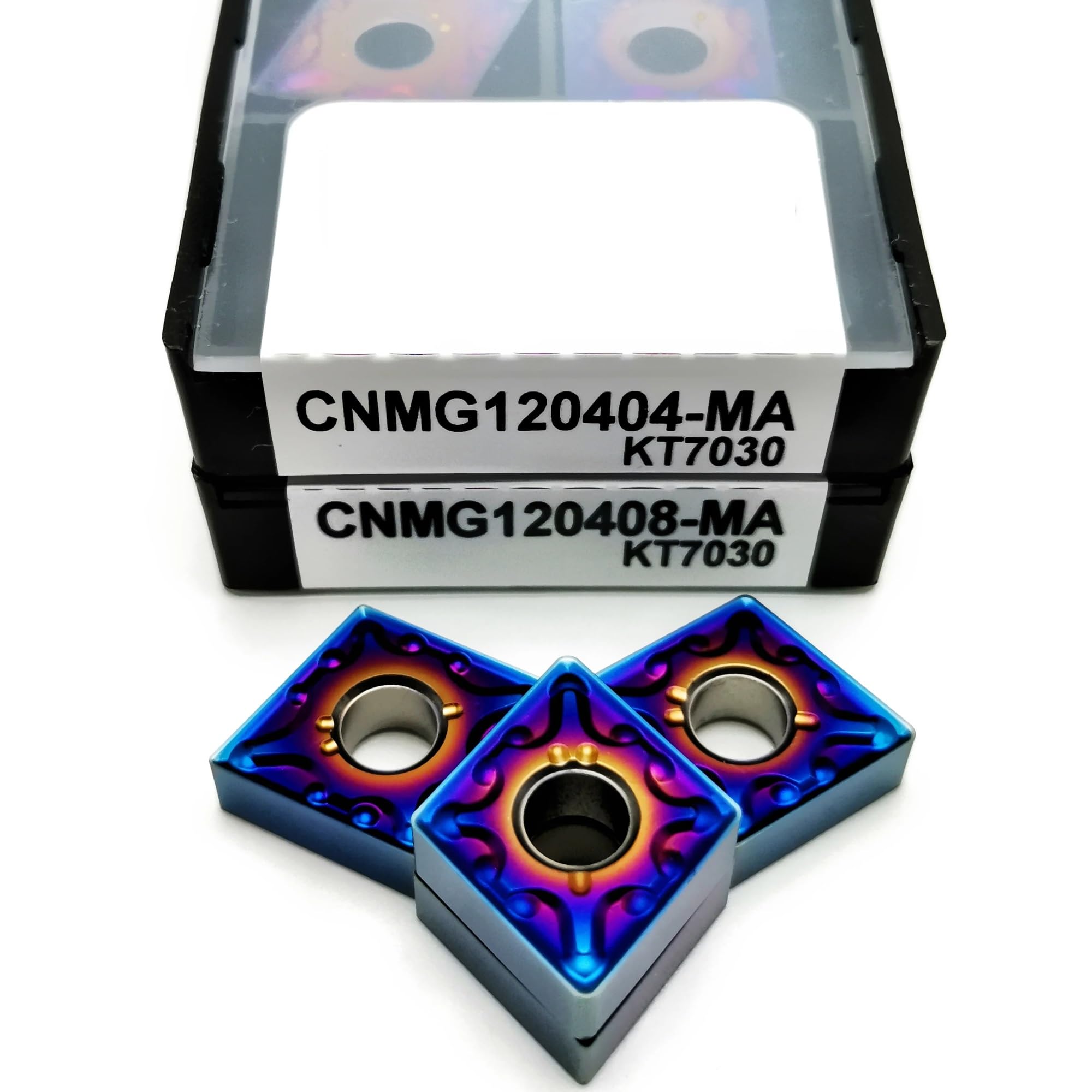 10 Uds Herramientas De Torneado Externo Insertos Carburo CNC Corte Torno(CNMG120408 MA KT7030)
