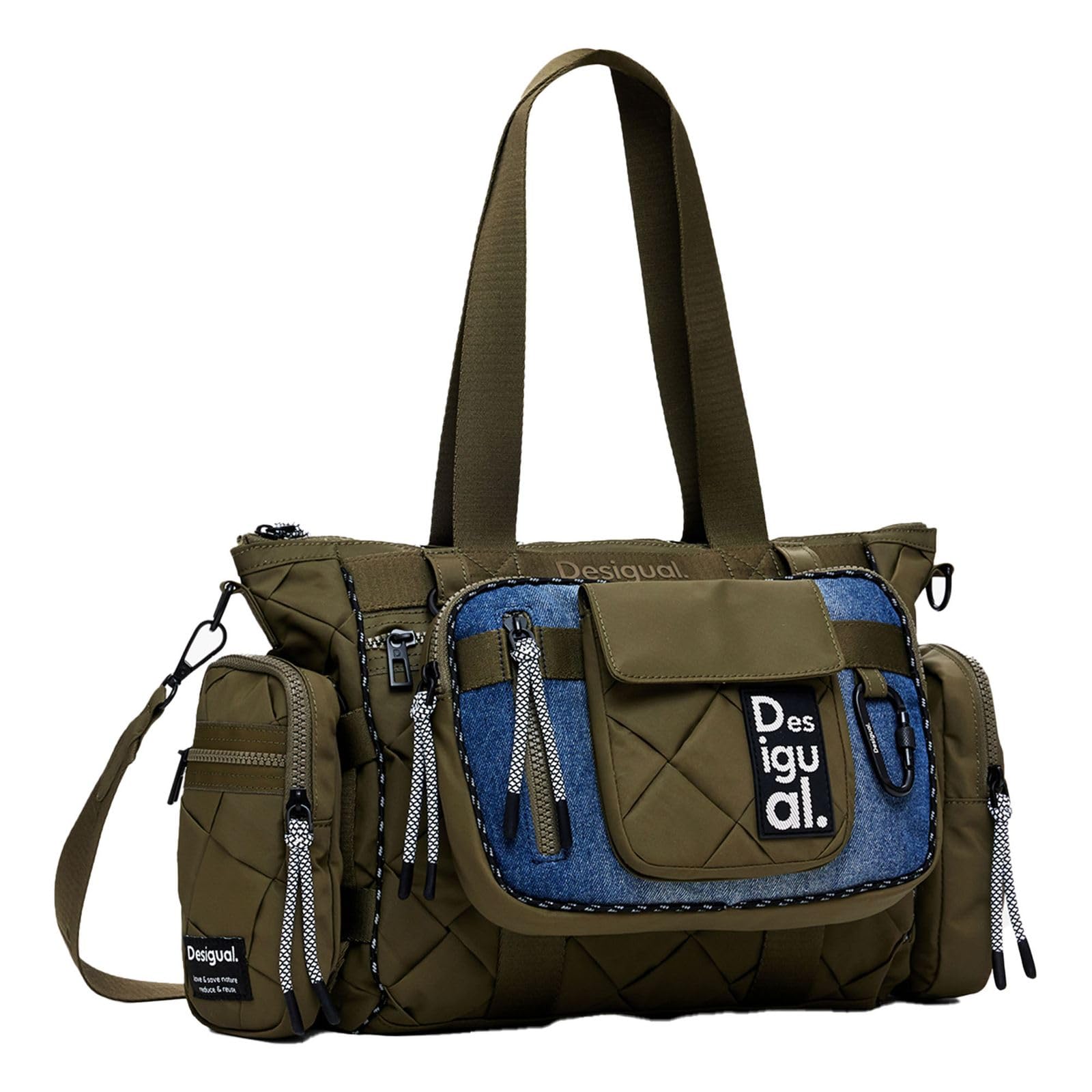 Desigual Women's Accessories Nylon Hand Bag, Green, One size