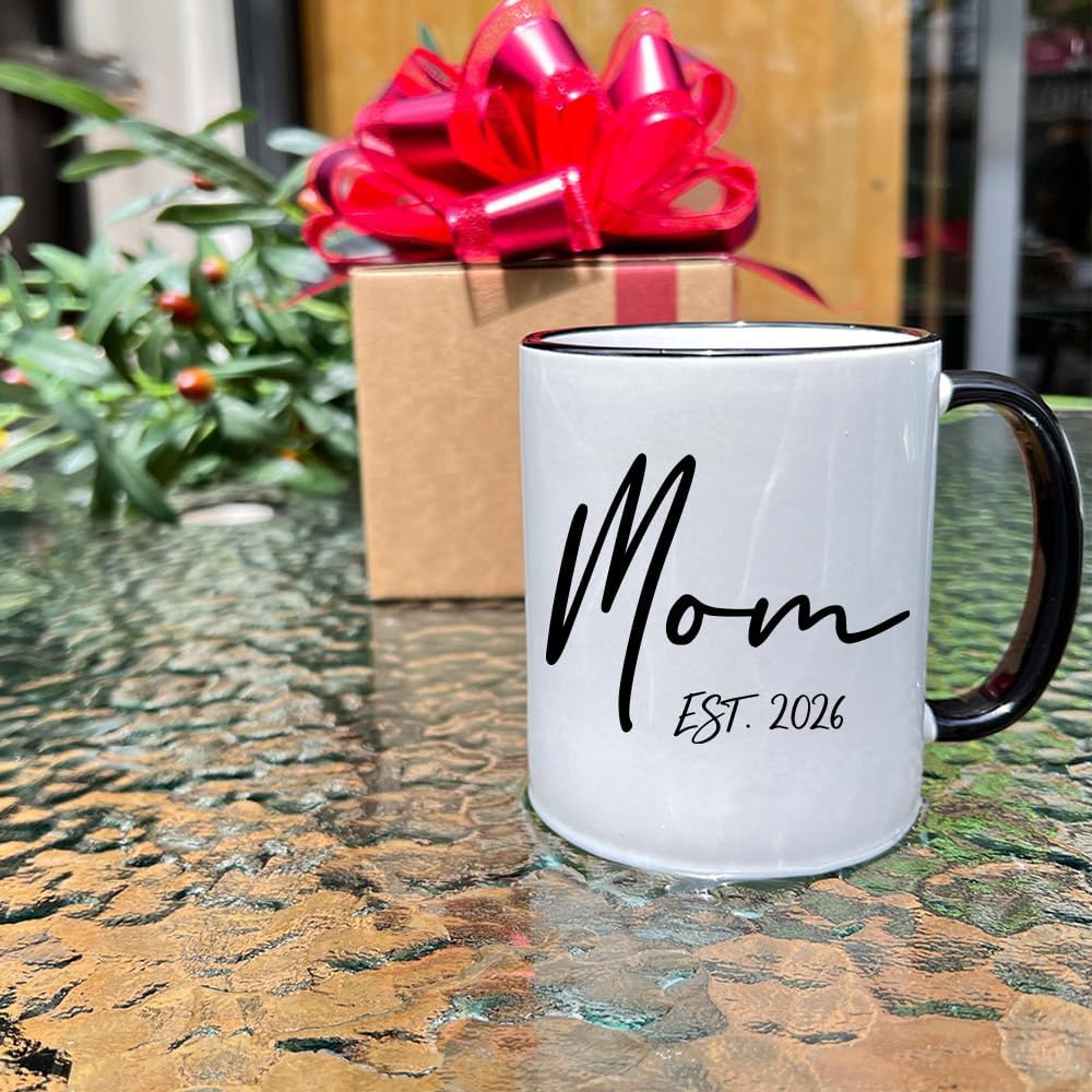 Dnuiyses EST 2026 New Dad Mom Mugs, New Parents Mug Gifts, Mothers Day Father's Day Gifts, First Time Mother Father Gift for Expecting Parents Dad Mom, Birthday Gift for New Daddy Mommy - Image 4