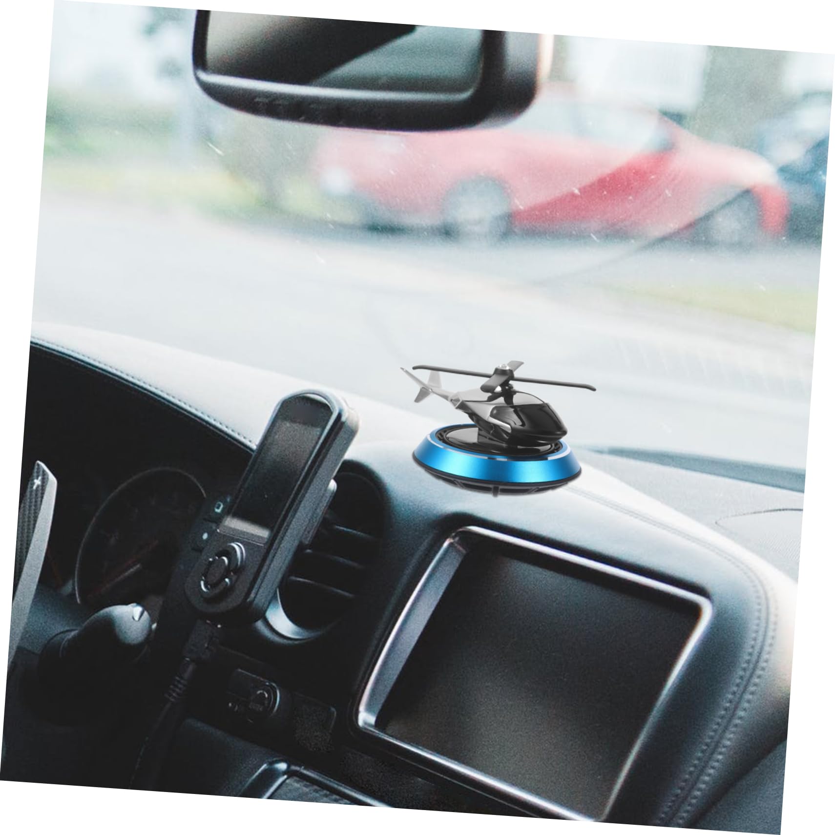 ULTECHNOVO 5pezzi Diffusore Per Auto Con Design Esclusivo Forma Di Elicottero Decorazione Elegante Per Interni Auto Abbellisce Cruscotto e Diffonde Fragranze Senza Ostacolare La Guida