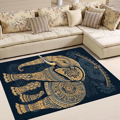 Miniatura 2 de Alfombras de elefante para dormitorio, alfombra de elefante para sala de estar, alfombras de baño con elefante, alfombra de elefante suave