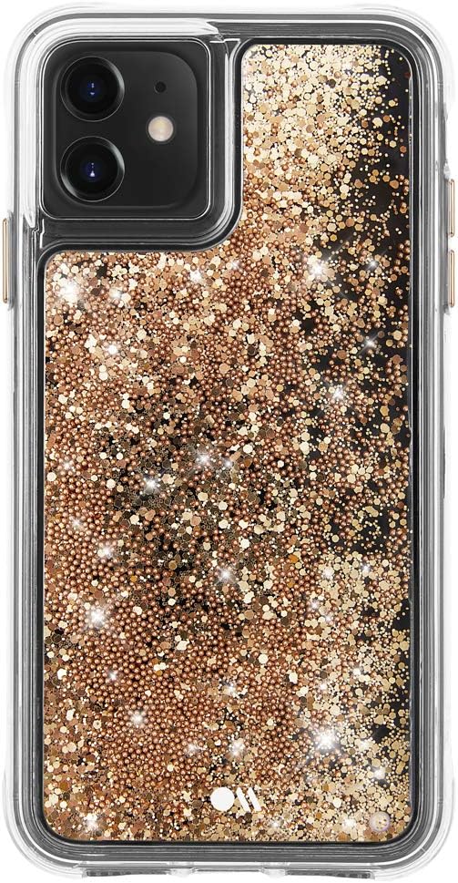 Case-Mate - WATERFALL - Glitter Case for iPhone 11 - Snow Globe Effect - 10 ft Drop Protection - 6.1 inch - Gold