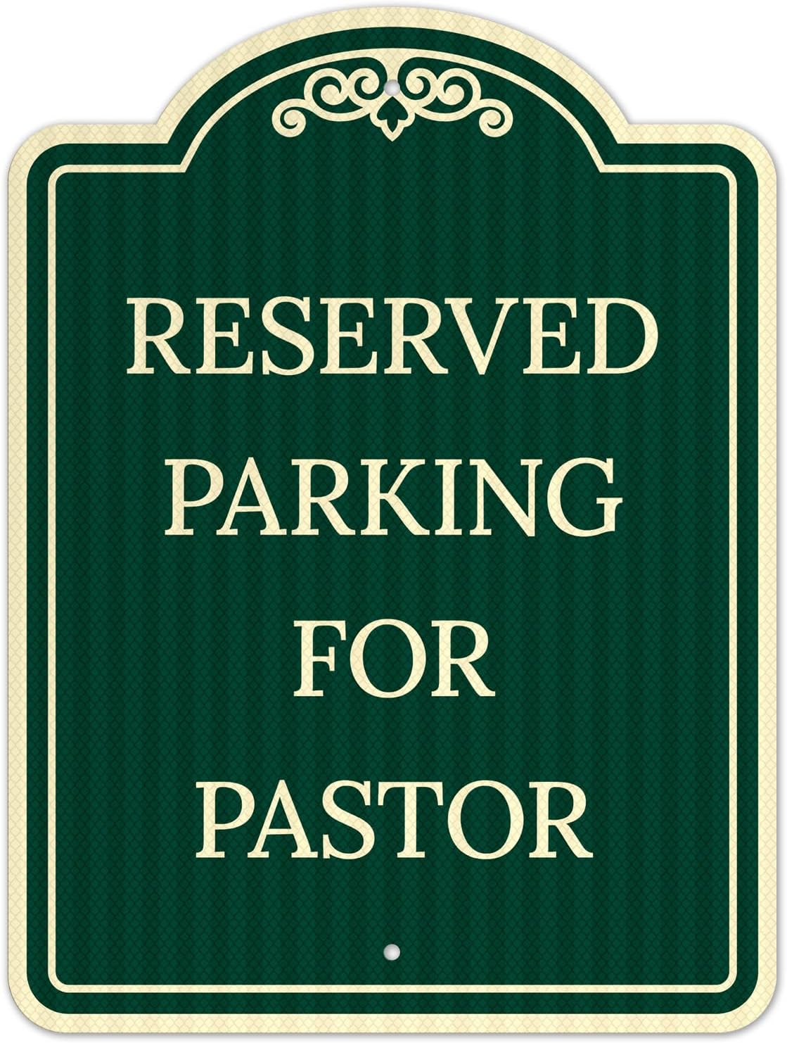 Reserved Parking for Pastor Décor Sign, (SI-73465) Burgundy Dark, 12x18 Inches, ACM, Fade Resistant, Made in USA