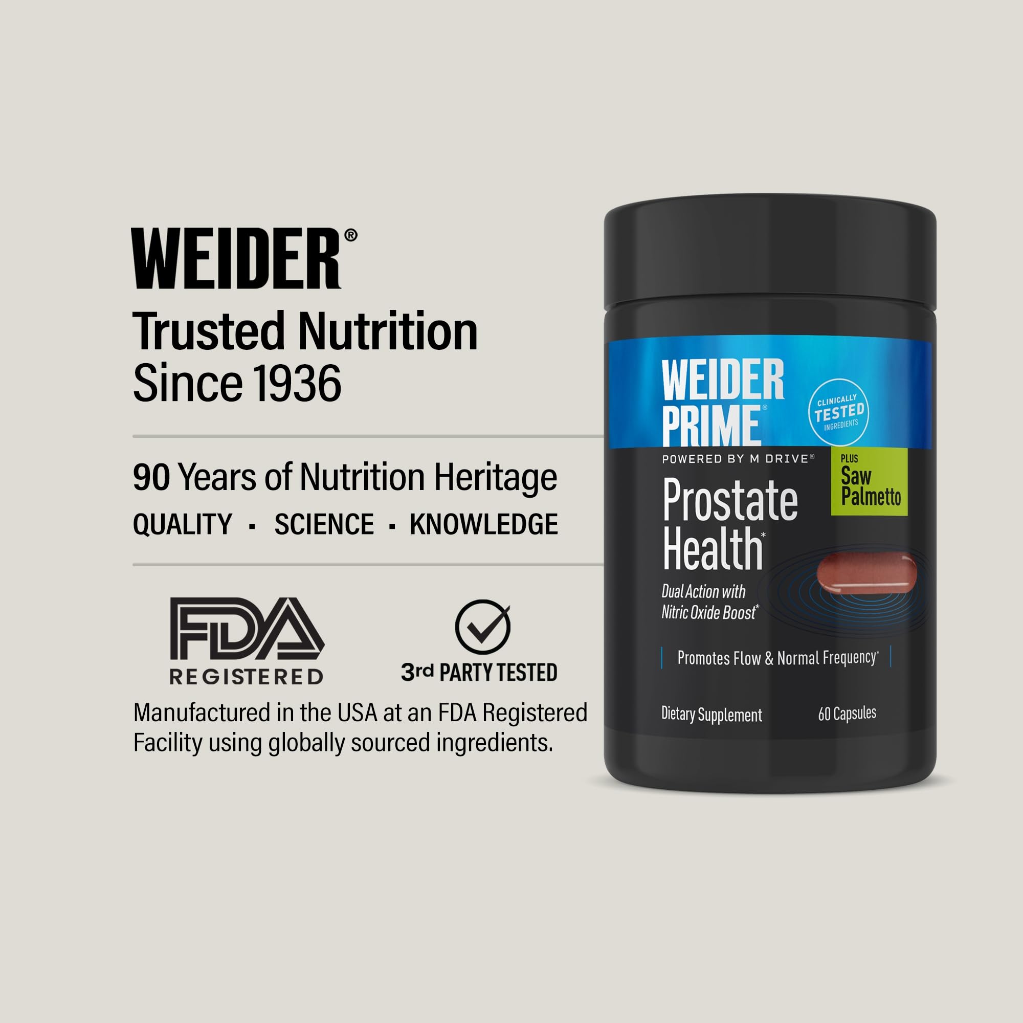 Weider Prime Saw Palmetto Prostate Health & Urinary Support for Men, 60 Ct — Amazon image 4