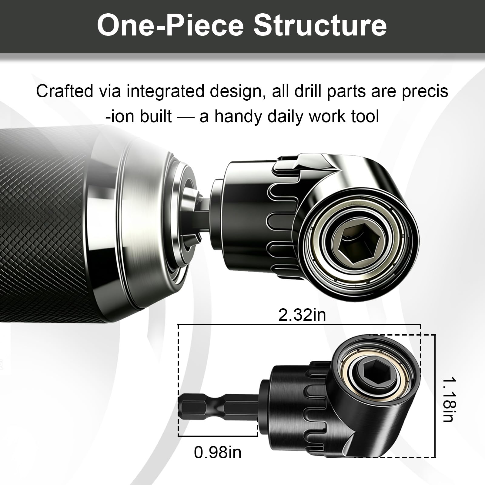 Right Angle Drill Adapter Set 7 Pcs, 1/4 3/8 1/2 Impact — Amazon image 3