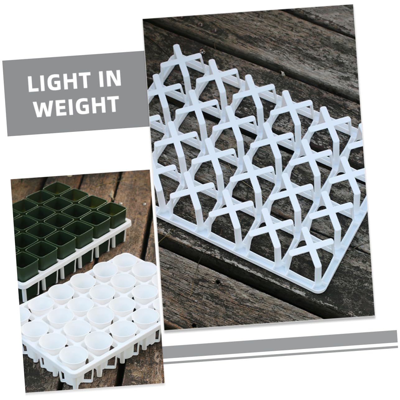 Toddmomy 6pièces Support Pour Pots De Pépinière Étagère Pour Plateaux De Germination Supports Carrés Pour Pots Cultivés Pour Serre Et Rempotage Optimise Espace Jardinage