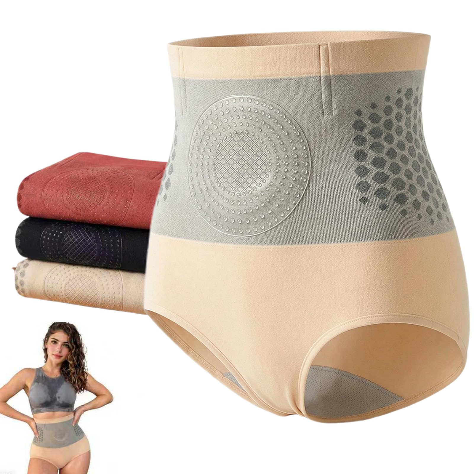 TOPWAL Pauraju Moringa 4-in-1 Micro-Particle Sculpting Fat-Burn Shorts, Pauraju Yoga Pants, Fat Burning Sculpting Shorts, Seamless High-Waisted Shapewear Tummy Control Pants for Women (L, Skin Tone)