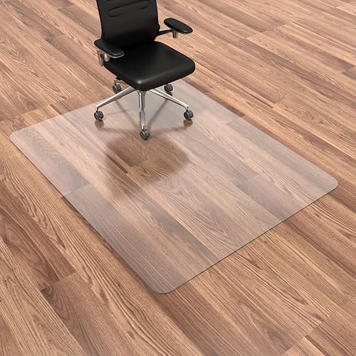 Miniatura 1 de Tapete para silla para suelo de madera dura, 53 x 45 pulgadas, tapete para silla de oficina, tapete transparente para silla de escritorio de