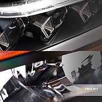 Vista 4 de Stehlen 642167819196 Compatible con 2007-2013 Toyota Tundra / 2008-2017 Sequoia Faros de proyector cuádruple LED secuencial completo con señal ámbar