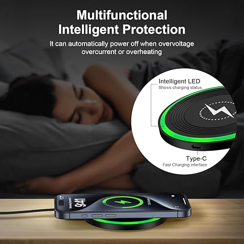 Miniatura 3 de Cargador inalámbrico Android con almohadilla de carga rápida para Motorola EdgeRazr 2025 2024, Moto G StylusPower 2025, Razr 50 Ultra, estación de