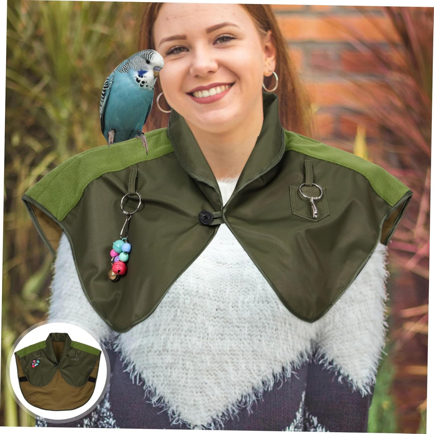 Sosoport Pet Bird Accessories Pad Diaper Shawl Shoulder Protector Parakeet Parrot Scratch for Outdoor