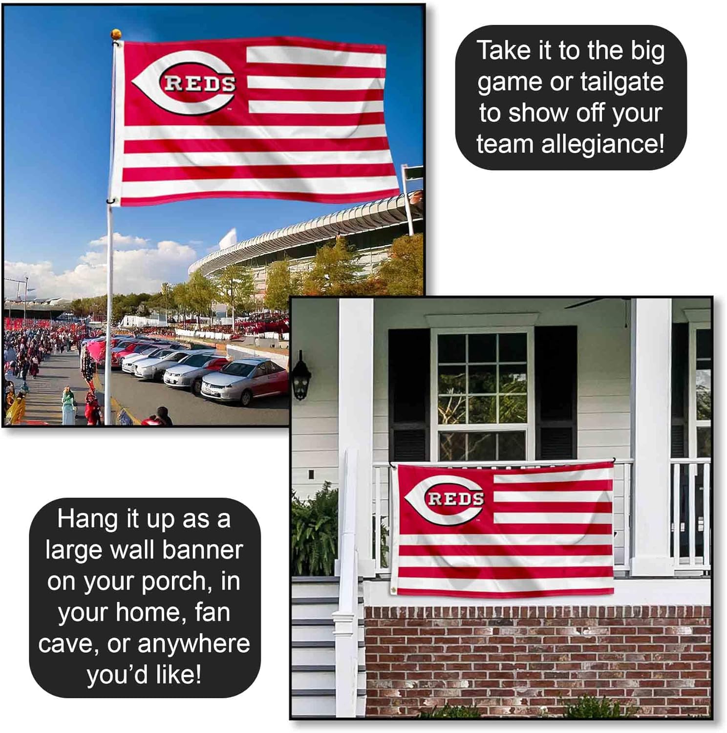 Cincinnati Reds Nation Flag 3x5 Banner