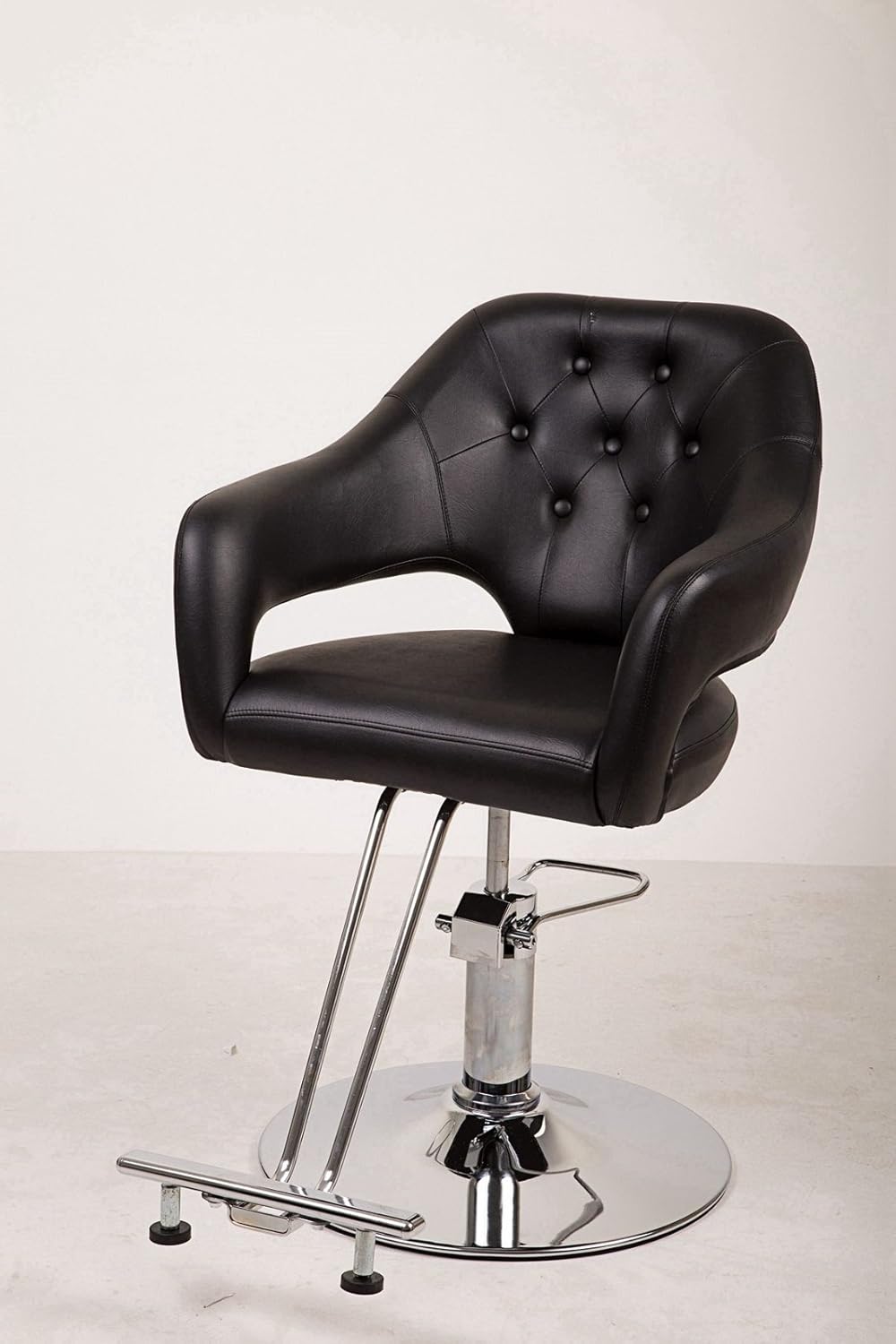 Classic Hydraulic Salon Spa Hair Styling Equipment with Hair Dryer Holder (Black)