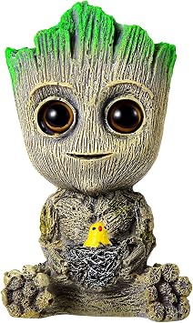 ZPLASK Fish Tank Bubbler, Fish Tank Decorations, Fish Tank Accessories, Fish Tank Ornaments Air Bubbler Resin Groot Crafts with Air Bubbler Stone for Aquarium Fish Tank Decor